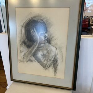 charcoal drawing original artist signed